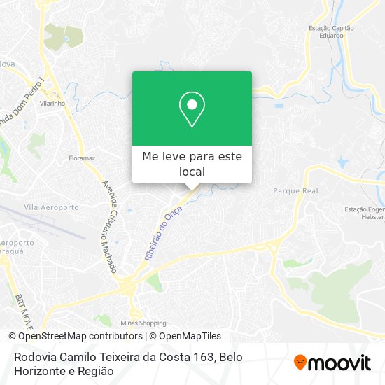 Rodovia Camilo Teixeira da Costa 163 mapa