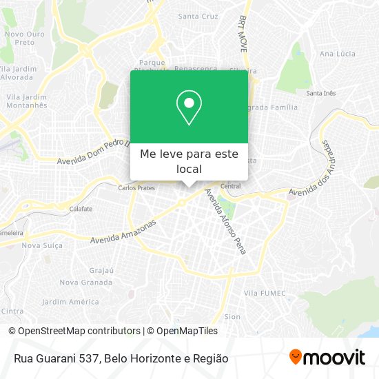 Rua Guarani 537 mapa