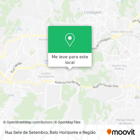 Rua Sete de Setembro mapa