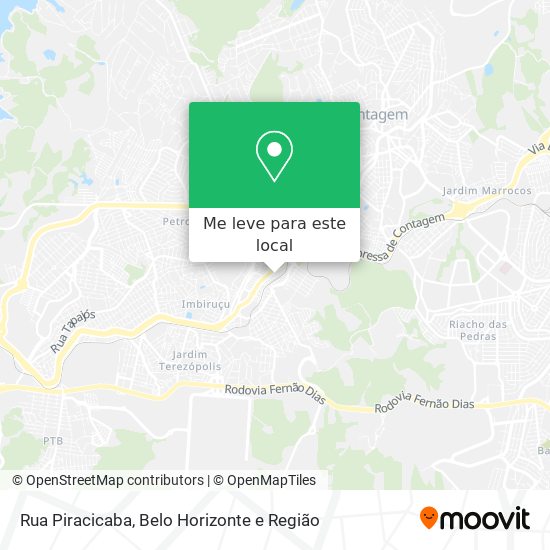 Rua Piracicaba mapa