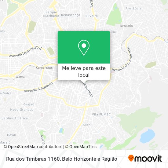 Rua dos Timbiras 1160 mapa