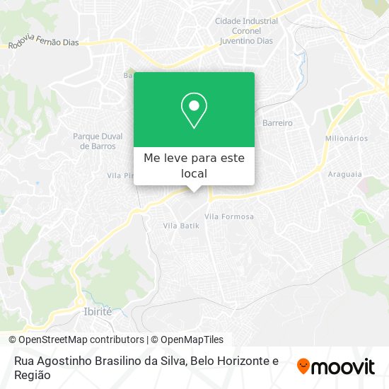 Rua Agostinho Brasilino da Silva mapa