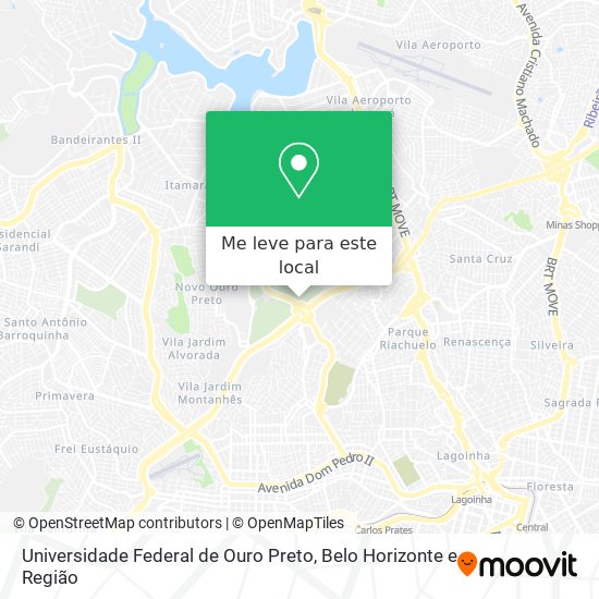 Universidade Federal de Ouro Preto mapa
