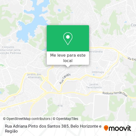 Rua Adriana Pinto dos Santos 385 mapa