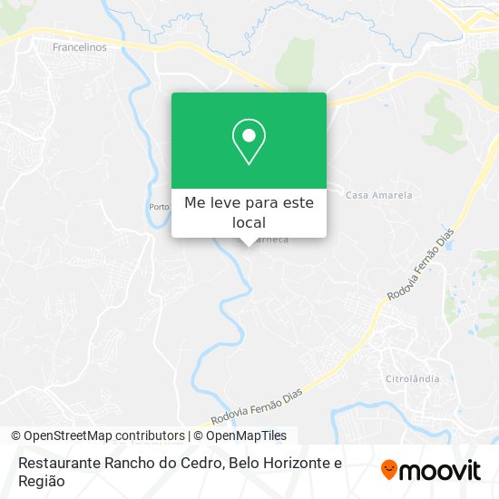 Restaurante Rancho do Cedro mapa