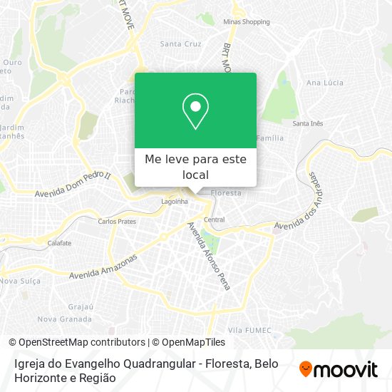 Igreja do Evangelho Quadrangular - Floresta mapa