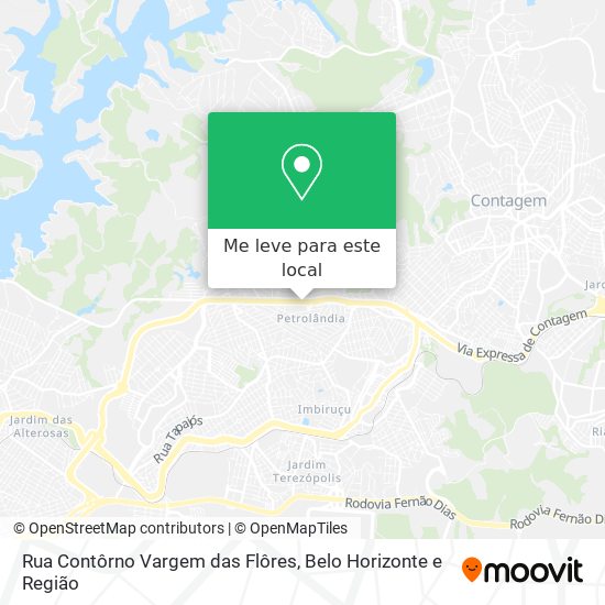Rua Contôrno Vargem das Flôres mapa