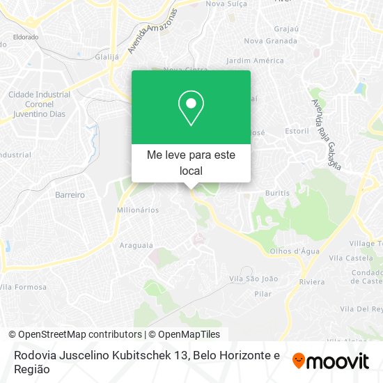Rodovia Juscelino Kubitschek 13 mapa