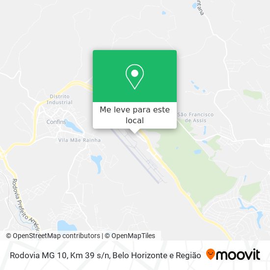 Rodovia MG 10, Km 39 s/n mapa