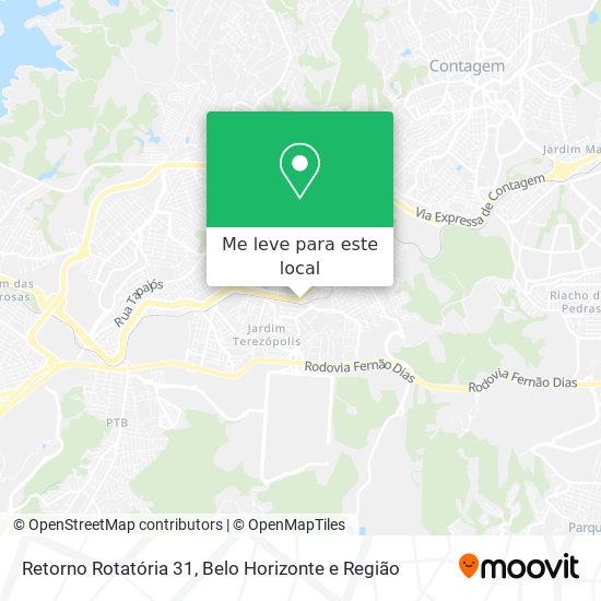 Retorno Rotatória 31 mapa