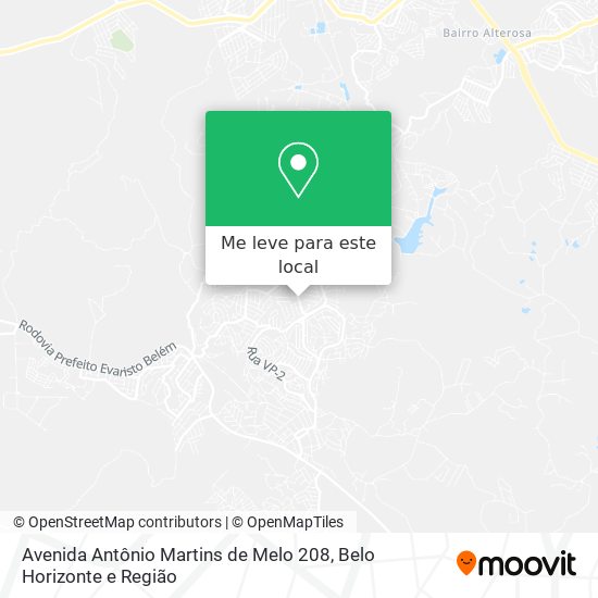 Avenida Antônio Martins de Melo 208 mapa