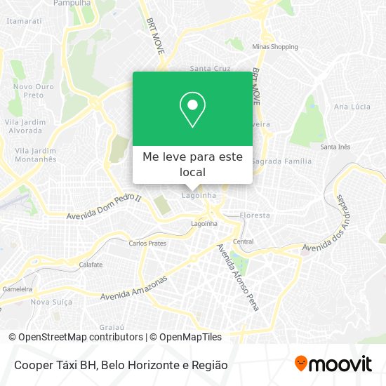 Cooper Táxi BH mapa