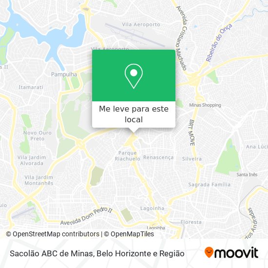 Sacolão ABC de Minas mapa