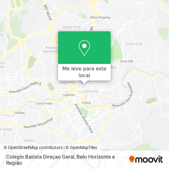 Colegio Batista Direçao Geral mapa