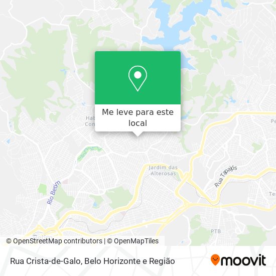 Rua Crista-de-Galo mapa