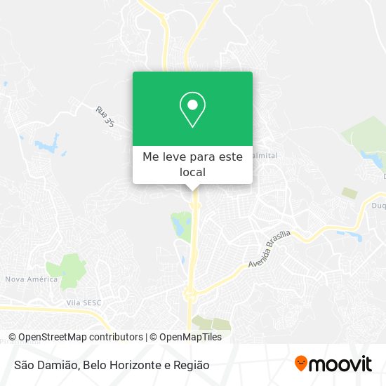 São Damião mapa