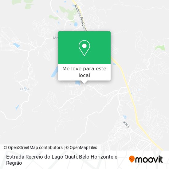 Estrada Recreio do Lago Quati mapa