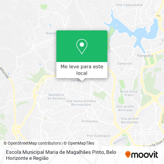 Escola Municipal Maria de Magalhães Pinto mapa