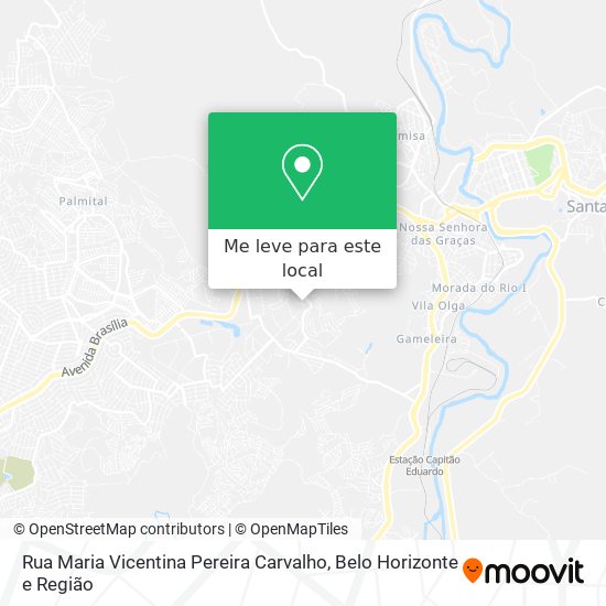 Rua Maria Vicentina Pereira Carvalho mapa