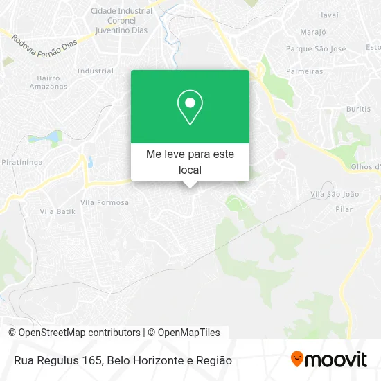 Rua Regulus 165 mapa