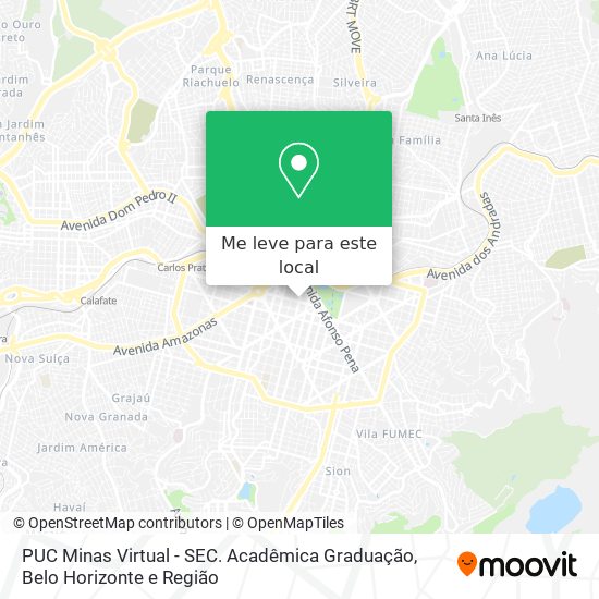 PUC Minas Virtual - SEC.  Acadêmica Graduação mapa