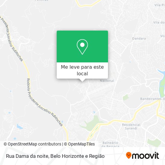 Rua Dama da noite mapa