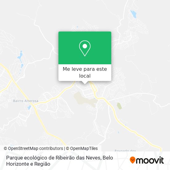 Parque ecológico de Ribeirão das Neves mapa