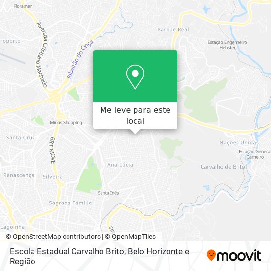 Escola Estadual Carvalho Brito mapa