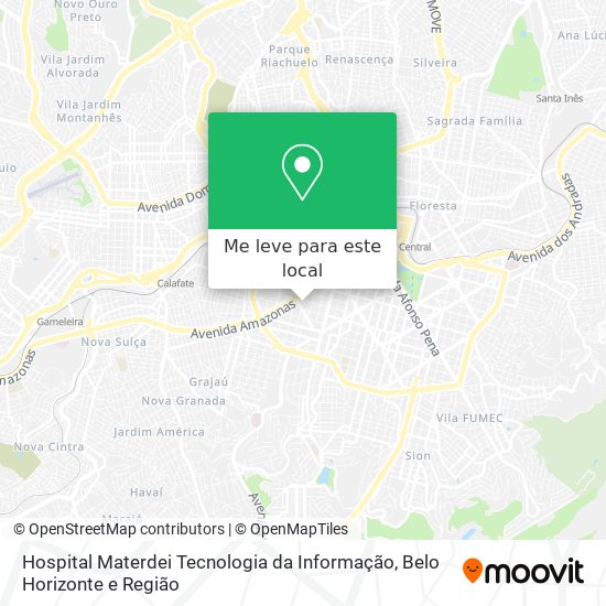 Hospital Materdei Tecnologia da Informação mapa