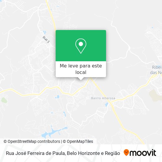 Rua José Ferreira de Paula mapa