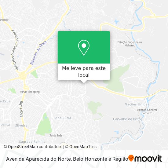 Avenida Aparecida do Norte mapa