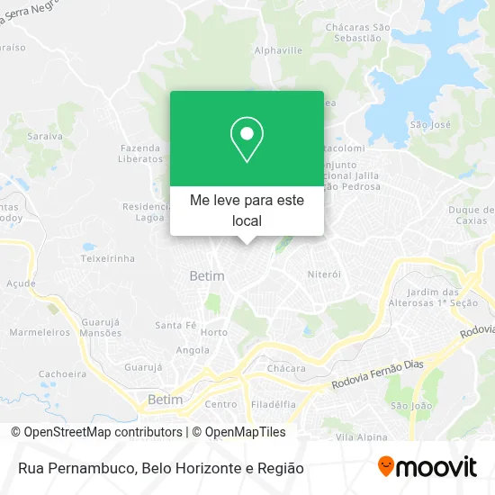 Rua Pernambuco mapa