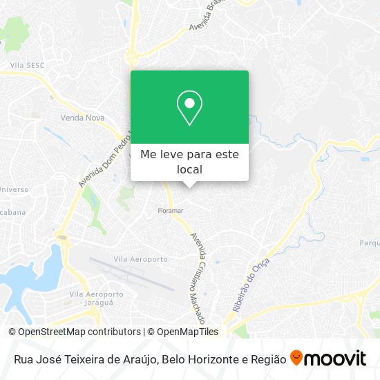 Rua José Teixeira de Araújo mapa