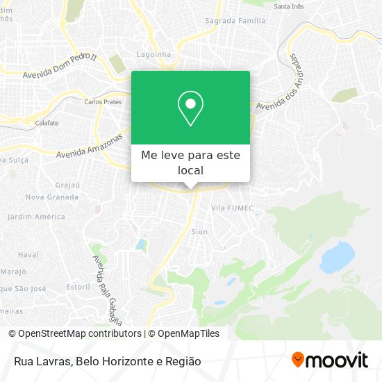 Rua Lavras mapa