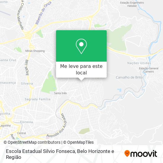 Escola Estadual Silvio Fonseca mapa