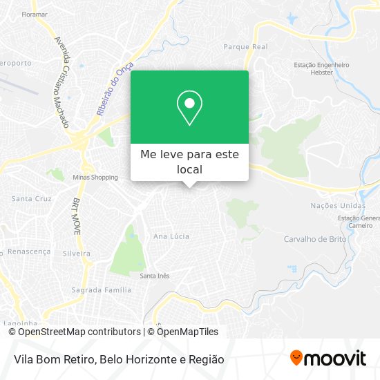 Vila Bom Retiro mapa