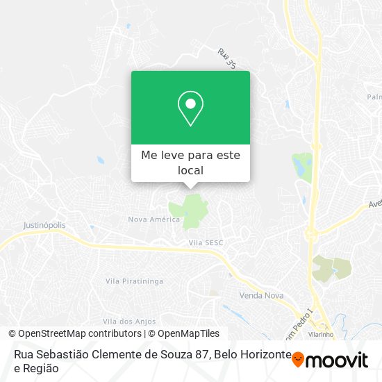 Rua Sebastião Clemente de Souza 87 mapa