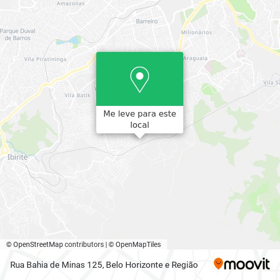 Rua Bahia de Minas 125 mapa