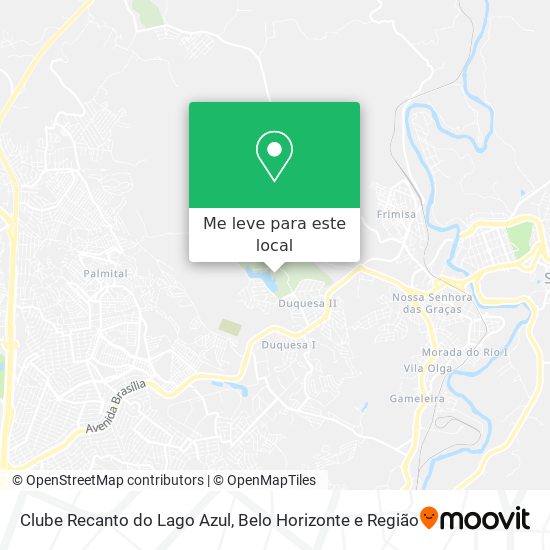 Clube Recanto do Lago Azul mapa