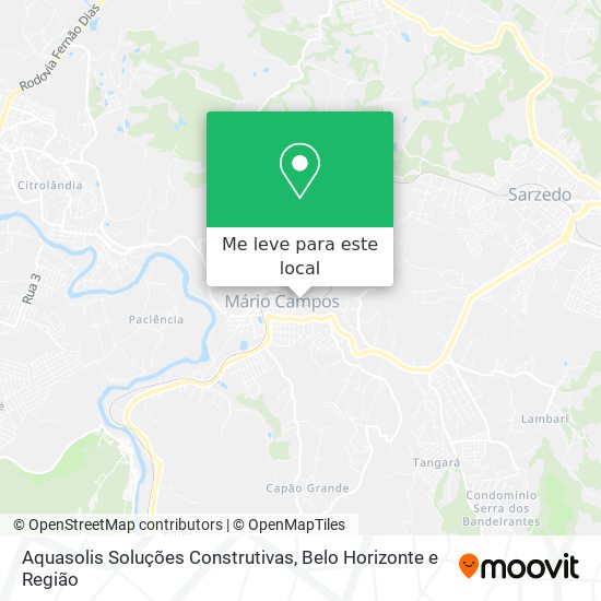 Aquasolis Soluções Construtivas mapa