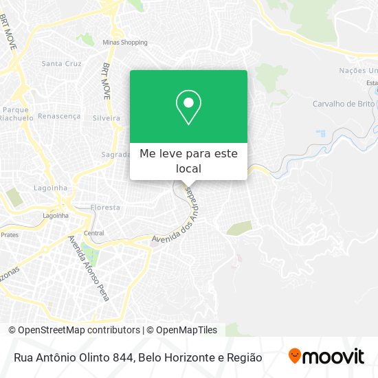 Rua Antônio Olinto 844 mapa