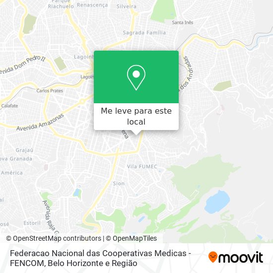 Federacao Nacional das Cooperativas Medicas  - FENCOM mapa