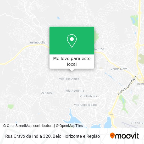Rua Cravo da Índia 320 mapa