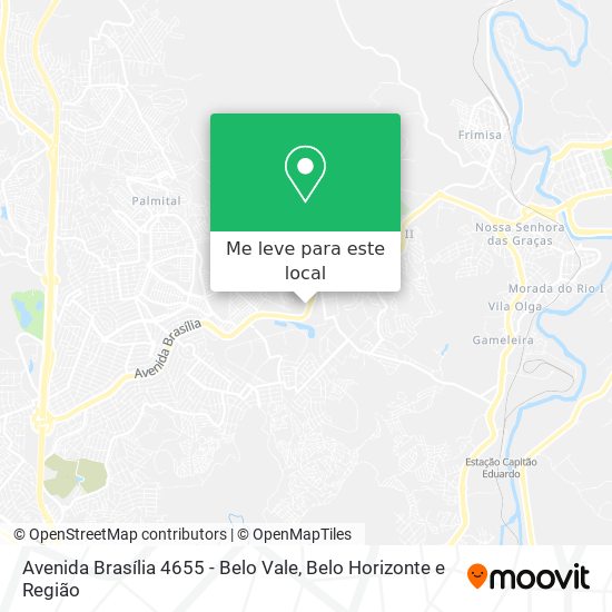 Avenida Brasília 4655 - Belo Vale mapa