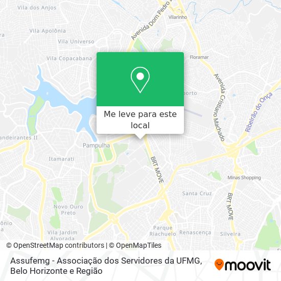 Assufemg - Associação dos Servidores da UFMG mapa