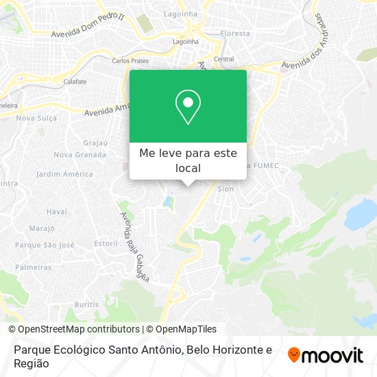 Parque Ecológico Santo Antônio mapa