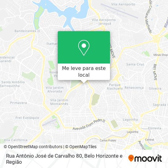 Rua Antônio José de Carvalho 80 mapa