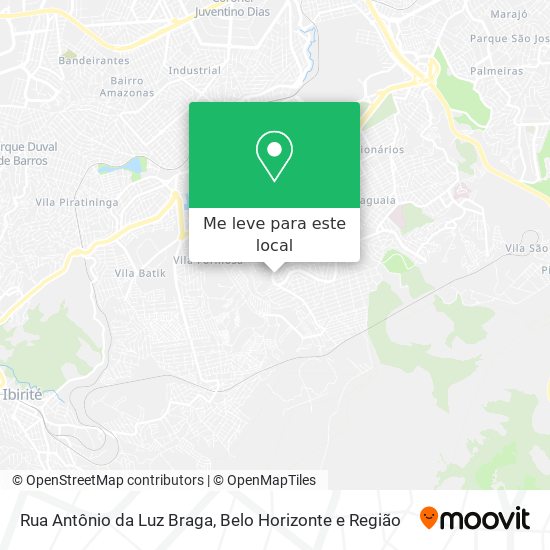 Rua Antônio da Luz Braga mapa