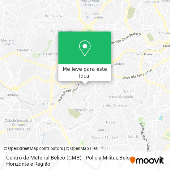 Centro de Material Bélico (CMB) - Polícia Militar mapa