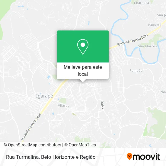 Rua Turmalina mapa